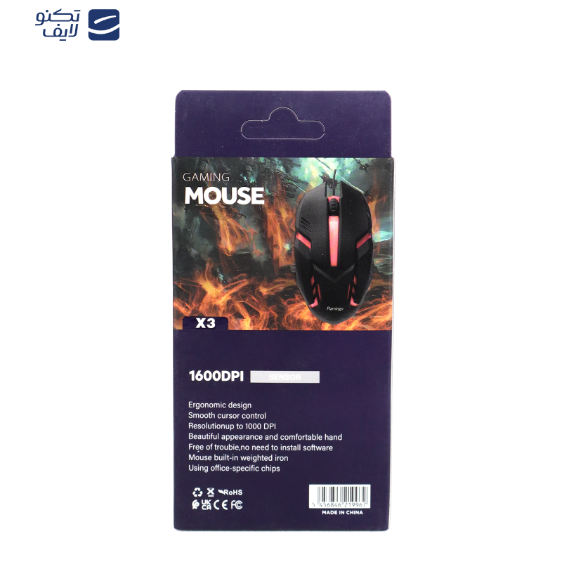 ماوس فلامینگو مدل X3 ماوس فلامینگو مدل X3