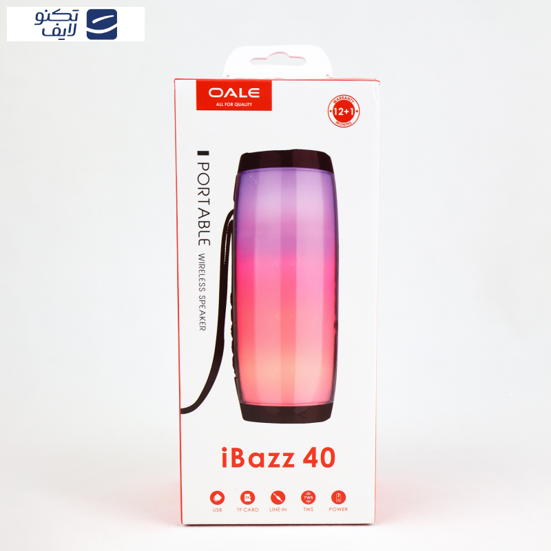 اسپیکر بلوتوثی قابل حمل اوآلی مدل iBazz 40 اسپیکر بلوتوثی قابل حمل اوآلی مدل iBazz 40