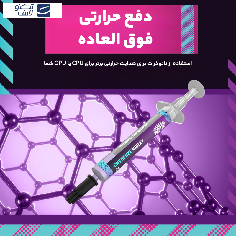 خمیر سیلیکون کولر مستر مدل CryoFuze Violet خمیر سیلیکون کولر مستر مدل CryoFuze Violet