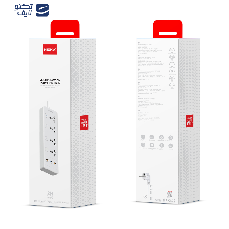 چندراهی برق هیسکا مدل CH-5518EU  چندراهی برق هیسکا مدل CH-5518EU