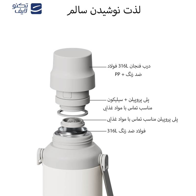 فلاسک میجیا مدل MJDDB01PL گنجایش 1 لیتر