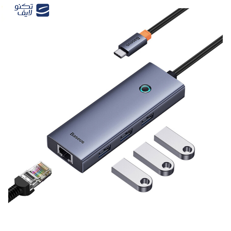 هاب 4 پورت USB-C بیسوس مدل B0005280A813 هاب 4 پورت USB-C بیسوس مدل B0005280A813