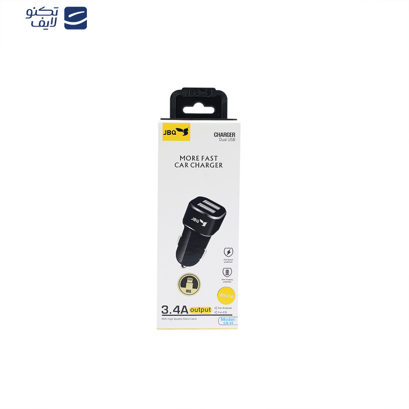 شارژر فندکی 18 وات جی بی کیو مدل CN-45 شارژر فندکی 18 وات جی بی کیو مدل CN-45