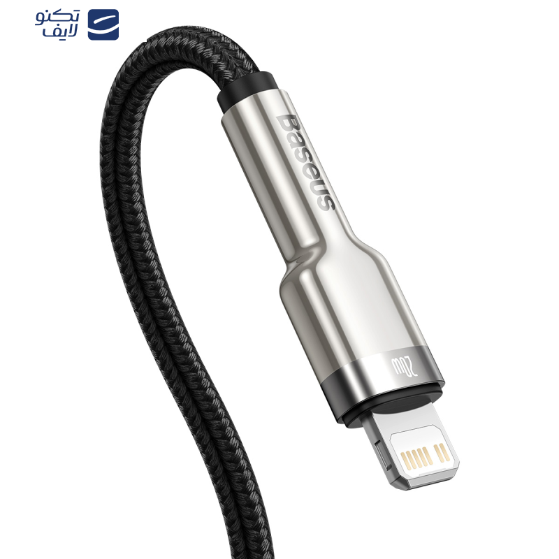 کابل تبدیل USB-C به لایتنینگ باسئوس مدل Cafule series metal data cable PD طول 2 متر کابل تبدیل USB-C به لایتنینگ باسئوس مدل Cafule series metal data cable PD طول 2 متر