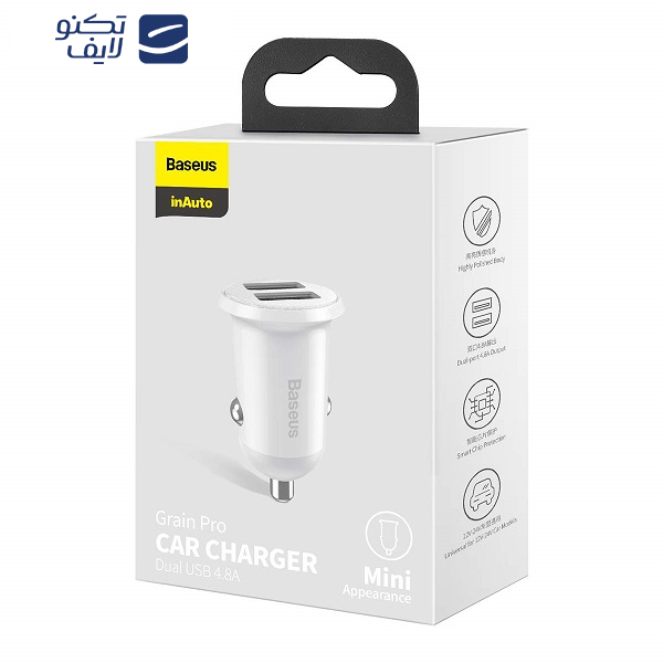 شارژر فندکی باسئوس مدل CCALLP-02 شارژر فندکی باسئوس مدل CCALLP-02