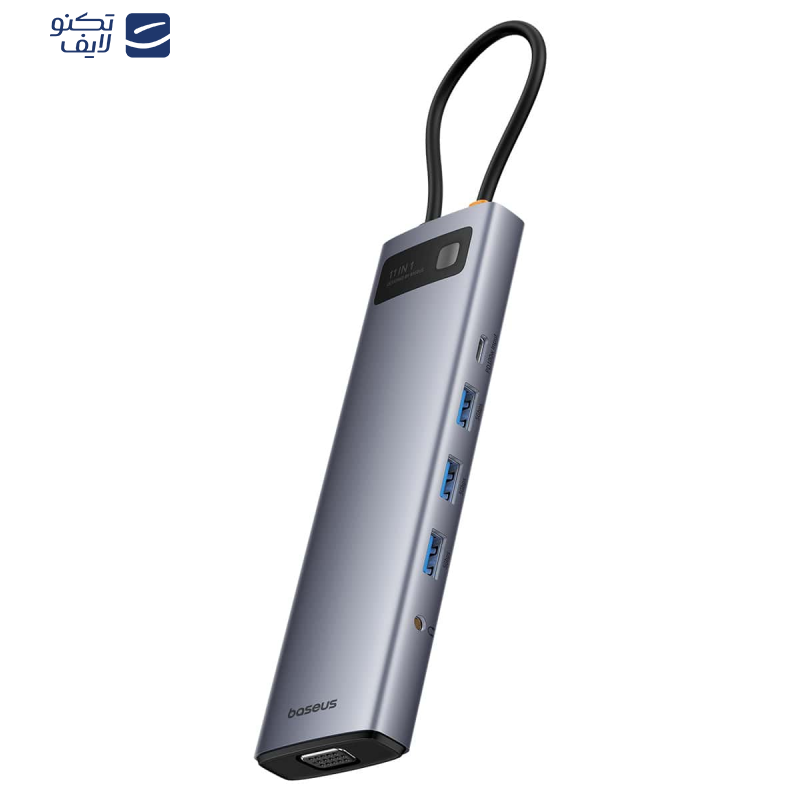 هاب 11 پورت USB-C بیسوس مدل Clarity 4K@60HZ هاب 11 پورت USB-C بیسوس مدل Clarity 4K@60HZ