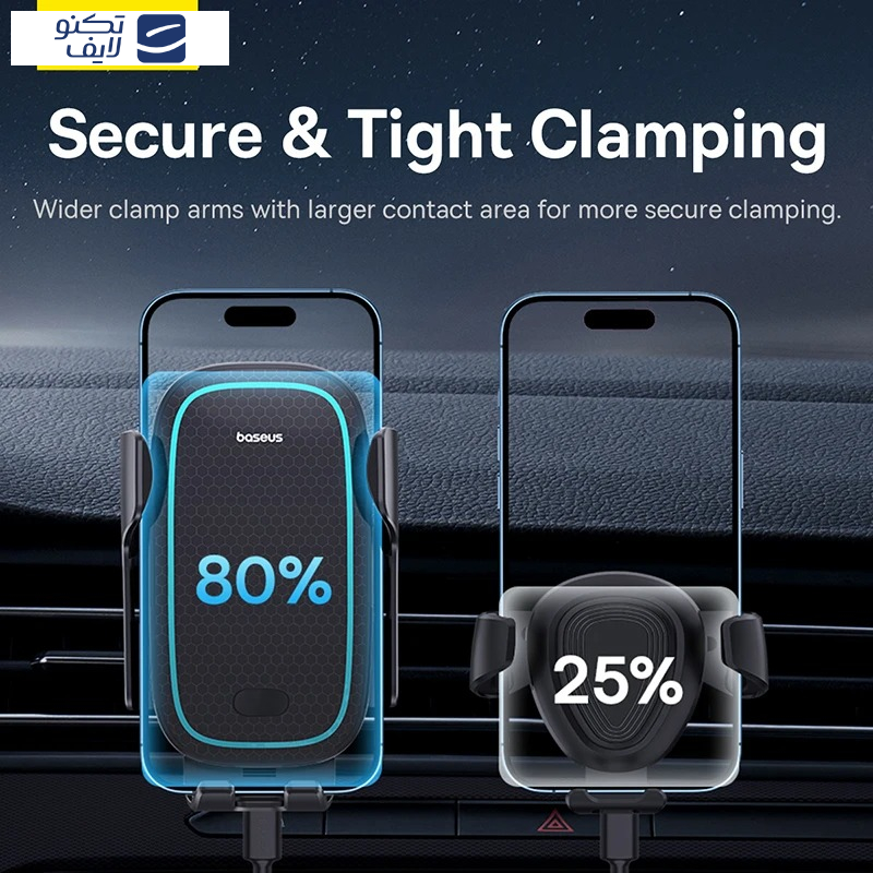 پایه نگهدارنده و شارژر بی سیم گوشی موبایل بیسوس مدل BS-CM023 پایه نگهدارنده و شارژر بی سیم گوشی موبایل بیسوس مدل BS-CM023