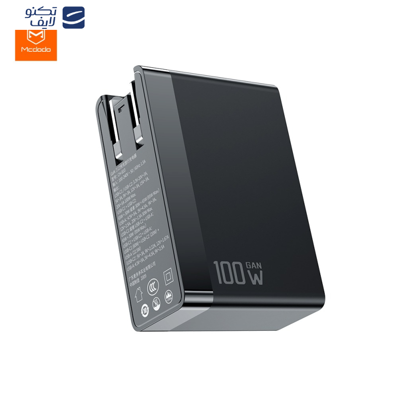شارژر دیواری 100 وات مک دودو مدل CH-810 GaN Version 100W شارژر دیواری 100 وات مک دودو مدل CH-810 GaN Version 100W
