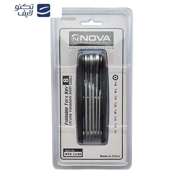 مجموعه 8 عددی آچار آلن ستاره ایی مدل NTK-1140 سایز T9 تا T40 مجموعه 8 عددی آچار آلن ستاره ایی مدل NTK-1140 سایز T9 تا T40