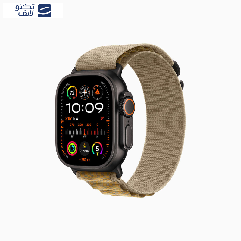 ساعت هوشمند اپل مدل Ultra 2 Black Titanium Case Alpine Loop 49mm  ساعت هوشمند اپل مدل Ultra 2 Black Titanium Case Alpine Loop 49mm