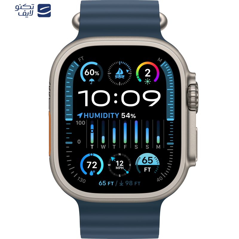 ساعت هوشمند اپل مدل Ultra 2 2024 Titanium Case Ocean Band 49mm