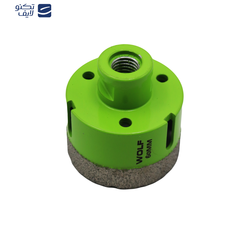 گردبر فرزی سنگ و سرامیک ولف مدل YP-060 به همراه رابط تبدیل به دریل  سایز 60 میلی متر  گردبر فرزی سنگ و سرامیک ولف مدل YP-060 به همراه رابط تبدیل به دریل  سایز 60 میلی متر