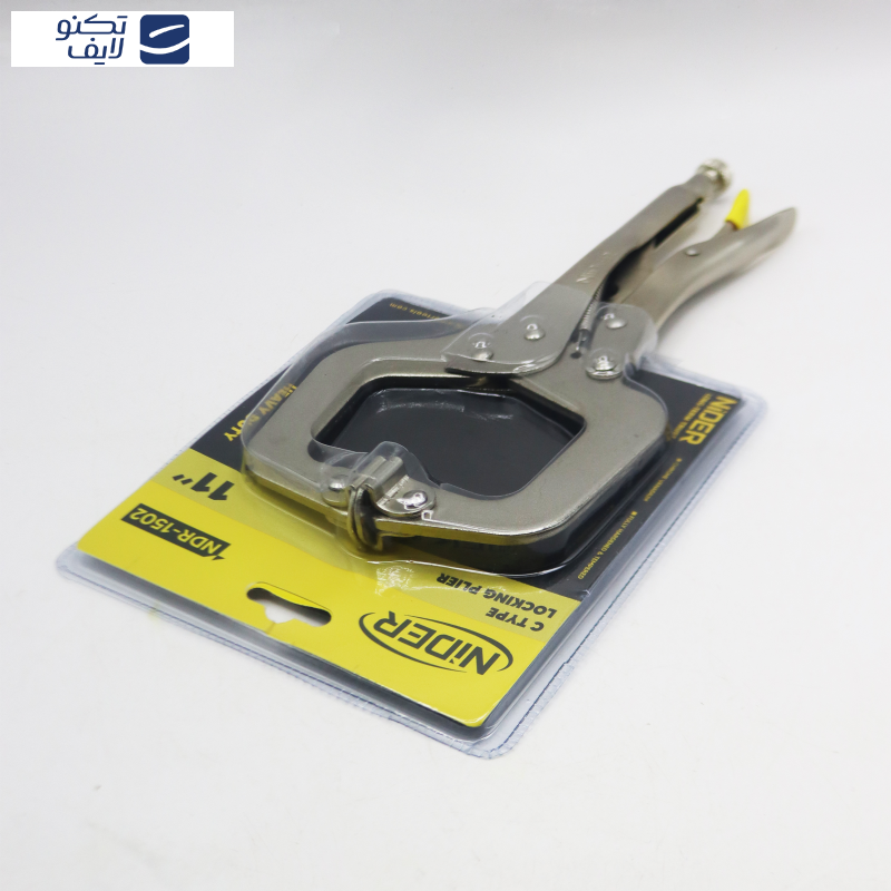 انبر قفلی ورق گیر نیدر مدل فک لقلقه ای کد YP-NDR-1502-280MM سایز 11 اینچ