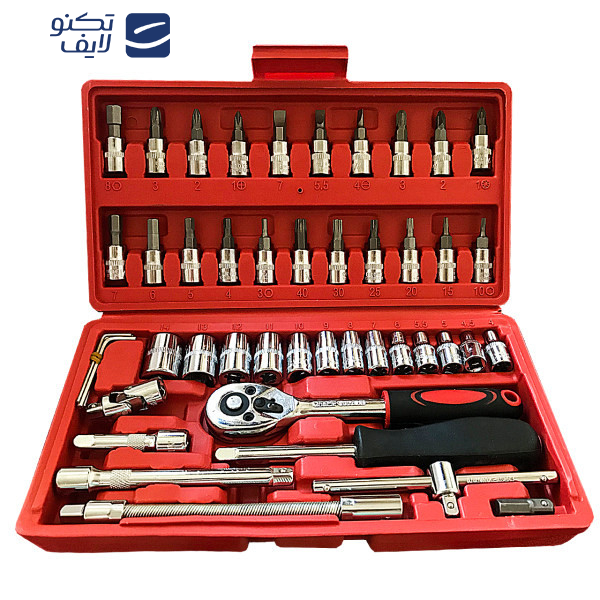 آچار بکس مدل 46-PCS مجموعه 46 عددی  آچار بکس مدل 46-PCS مجموعه 46 عددی