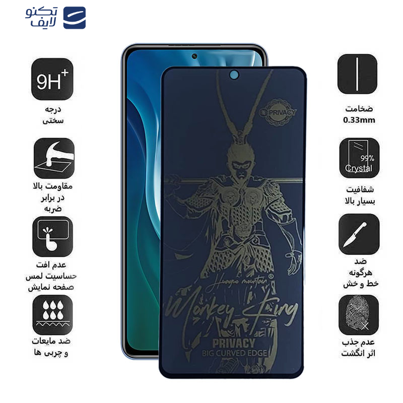 محافظ صفحه نمایش حریم شخصی اپیکوی مدل wukong privacy مناسب برای گوشی موبایل شیائومی Mi 11i/10i 5G/11X/11X Pro محافظ صفحه نمایش حریم شخصی اپیکوی مدل wukong privacy مناسب برای گوشی موبایل شیائومی Mi 11i/10i 5G/11X/11X Pro