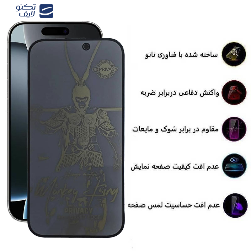 محافظ صفحه نمایش حریم شخصی اپیکوی مدل wukong privacy مناسب برای گوشی موبایل اپل iphone 16 Pro محافظ صفحه نمایش حریم شخصی اپیکوی مدل wukong privacy مناسب برای گوشی موبایل اپل iphone 16 Pro