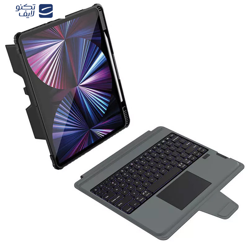 کیف کلاسوری کیبورد دار نیلکین مدل Bumper Combo Backlit Keyboard مناسب برای تبلت اپل (2022 / 2021 / 2020) iPad Air13 (2025) / iPad Air13 (2024) /iPad 12.9 کیف کلاسوری کیبورد دار نیلکین مدل Bumper Combo Backlit Keyboard مناسب برای تبلت اپل (2022 / 2021 / 2020) iPad Air13 (2025) / iPad Air13 (2024) /iPad 12.9