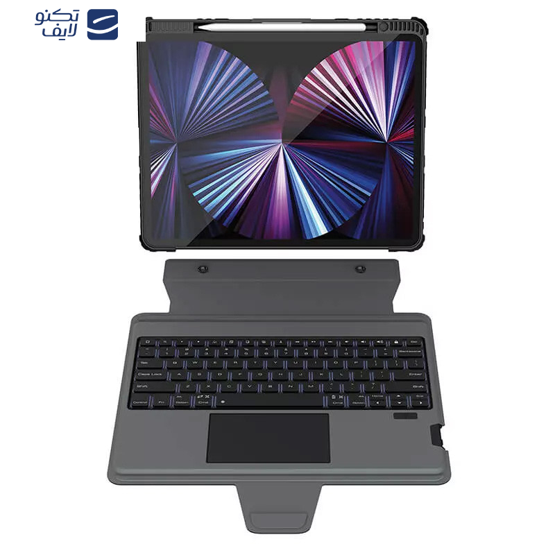 کیف کلاسوری کیبورد دار نیلکین مدل Bumper Combo Backlit Keyboard مناسب برای تبلت اپل iPad Air 13 2025 / iPad Air 13 2024 / iPad Pro 12.9 2022 / 2021 / 2020 کیف کلاسوری کیبورد دار نیلکین مدل Bumper Combo Backlit Keyboard مناسب برای تبلت اپل iPad Air 13 2025 / iPad Air 13 2024 / iPad Pro 12.9 2022 / 2021 / 2020