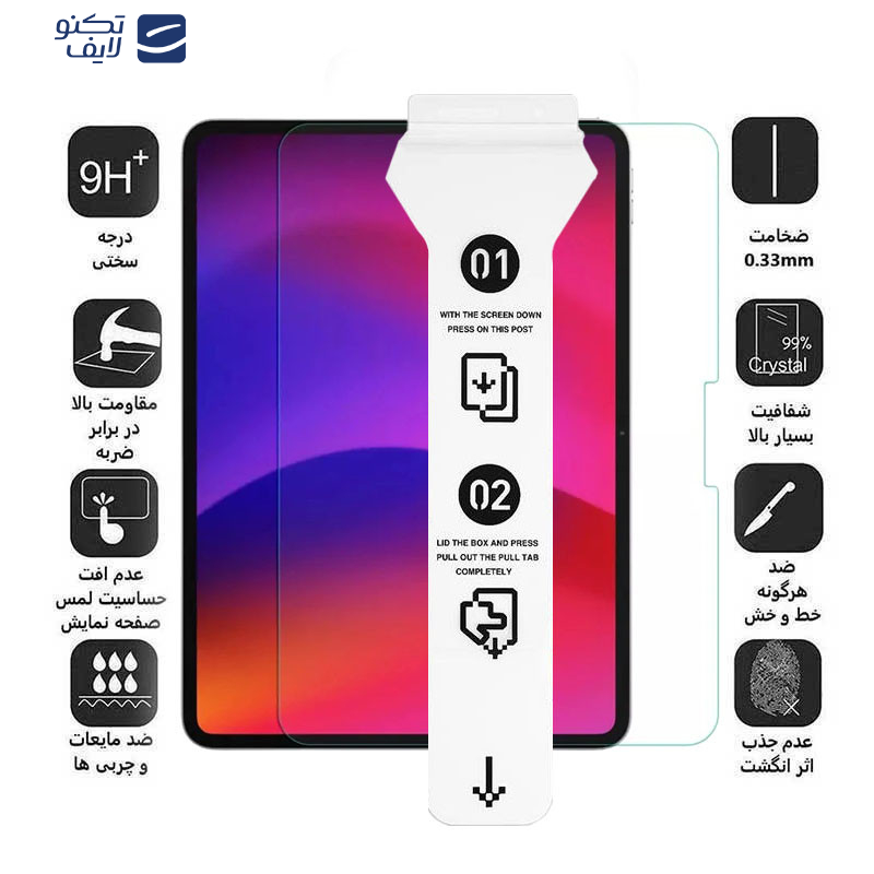 محافظ صفحه نمایش اپیکوی مدل 5D Super Power Easy install مناسب برای تبلت اپل iPad Air 13 2025 / iPad Air 13 2024 / iPad Pro 13 2024  محافظ صفحه نمایش اپیکوی مدل 5D Super Power Easy install مناسب برای تبلت اپل iPad Air 13 2025 / iPad Air 13 2024 / iPad Pro 13 2024