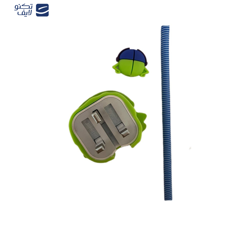 محافظ کابل طرح مایک مدل Silicon  به همراه محافظ شارژ دیواری  مجموعه 4 عددی محافظ کابل طرح مایک مدل Silicon  به همراه محافظ شارژ دیواری  مجموعه 4 عددی