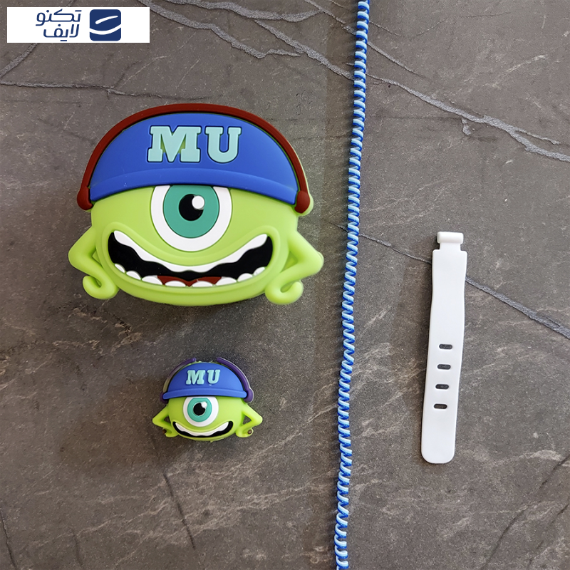 محافظ کابل طرح فانتزی مدل مایک کد 205 به همراه محافظ شارژر دیواری مجموعه 4 عددی