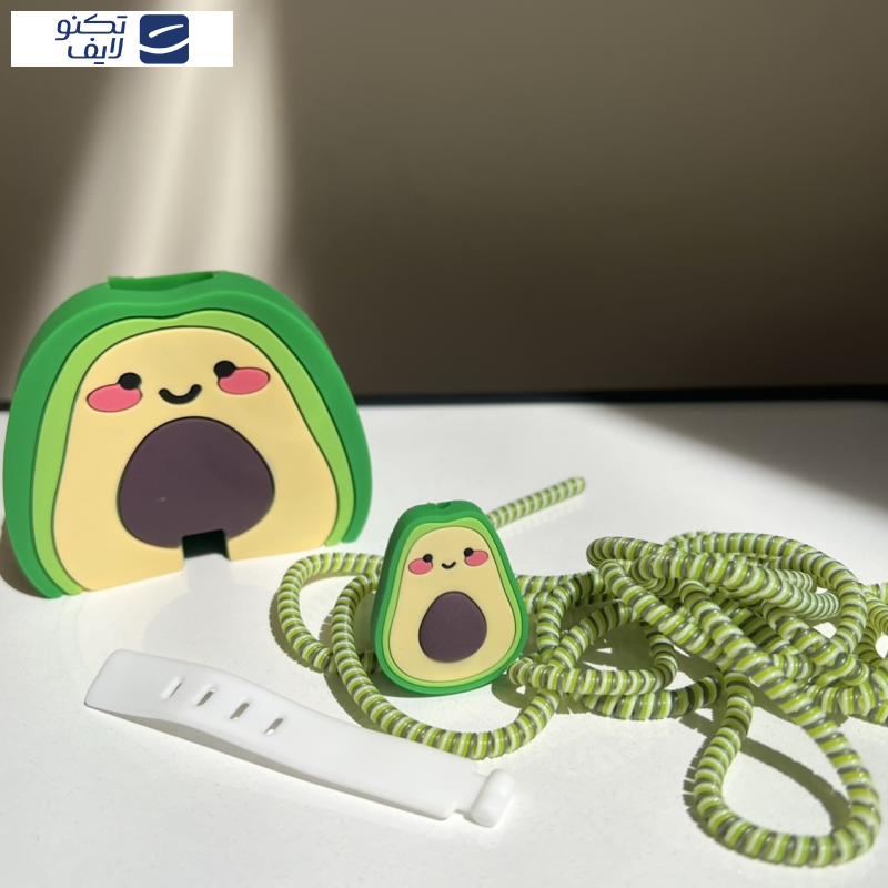 محافظ کابل و شارژر دیواری مدل آووکادو Avocado مجموعه 4 عددی محافظ کابل و شارژر دیواری مدل آووکادو Avocado مجموعه 4 عددی