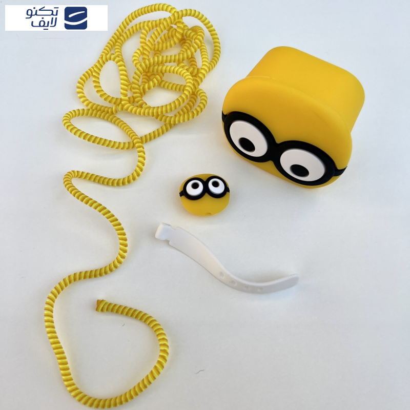 کاور مدل محافظ کابل و شارژر طرح مینیون مجموعه ۴ عددی مناسب برای شارژر 20W اپل کاور مدل محافظ کابل و شارژر طرح مینیون مجموعه ۴ عددی مناسب برای شارژر 20W اپل