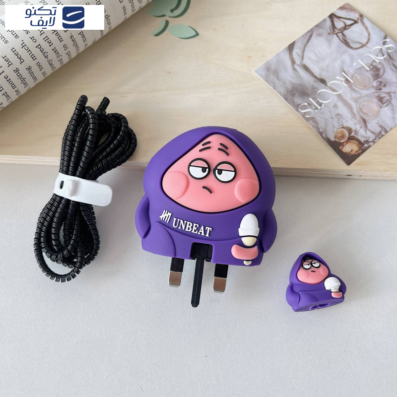 محافظ کابل وال کیس طرح پاتریک به همراه محافظ شارژر دیواری 25 وات سامسونگ مجموعه 4 عددی محافظ کابل وال کیس طرح پاتریک به همراه محافظ شارژر دیواری 25 وات سامسونگ مجموعه 4 عددی