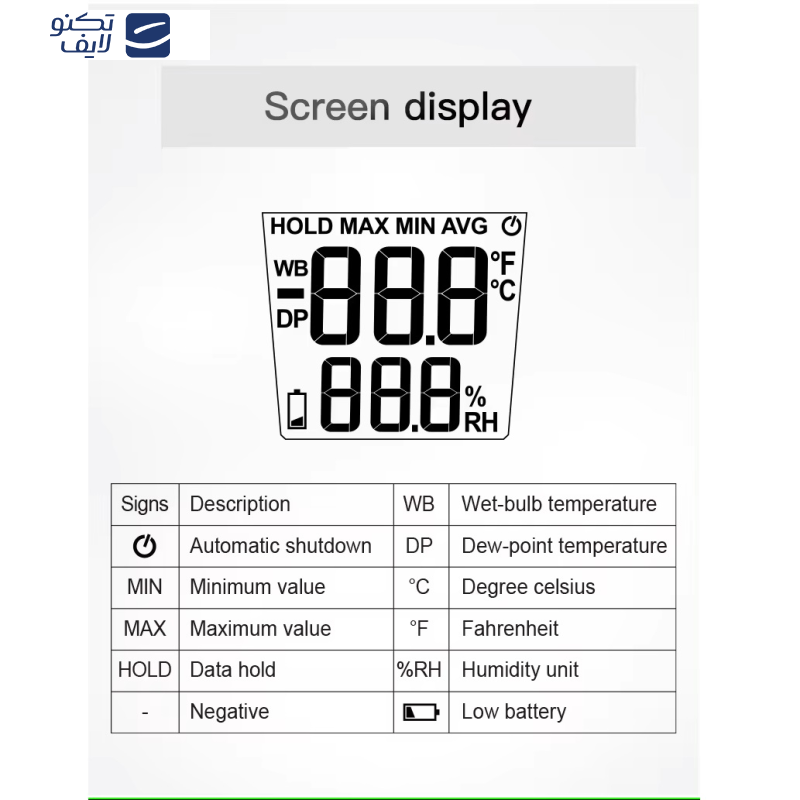 دماسنج و رطوبت سنج دیجیتالی مستک مدل TH11 دماسنج و رطوبت سنج دیجیتالی مستک مدل TH11