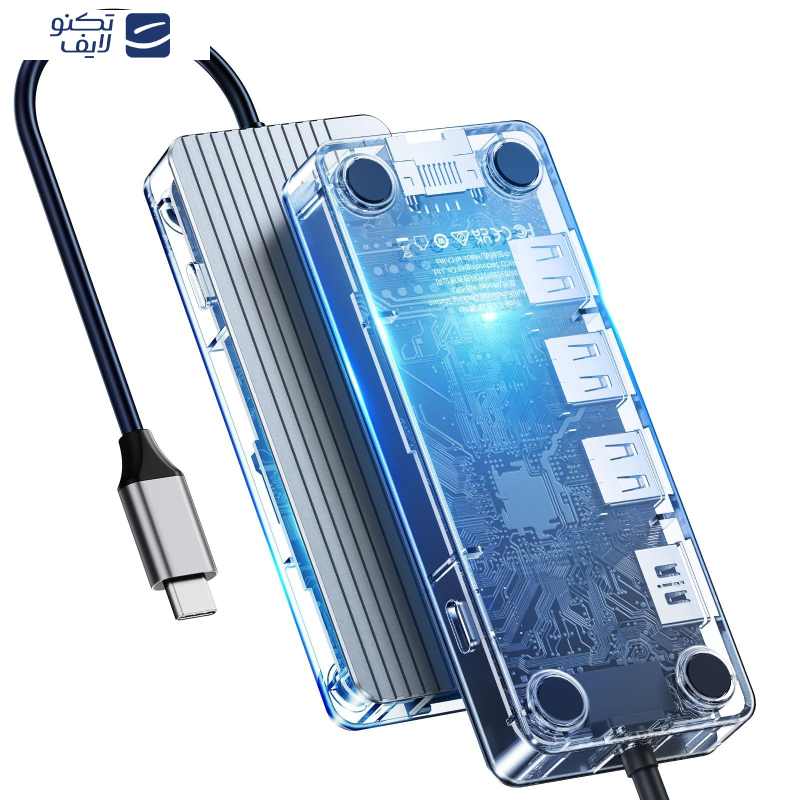 هاب 6 پورت USB-C اوریکو مدل WB-6RJ هاب 6 پورت USB-C اوریکو مدل WB-6RJ