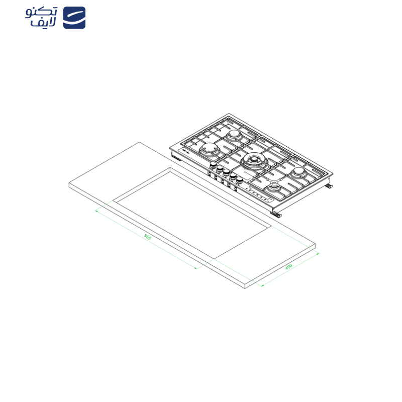 اجاق گاز صفحهای کن مدل رایجل مولتی استپ اجاق گاز صفحهای کن مدل رایجل مولتی استپ