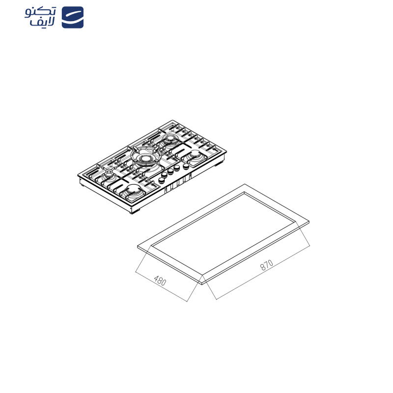 اجاق گاز صفحهای کن مدل پولاریس مولتی استپ اجاق گاز صفحهای کن مدل پولاریس مولتی استپ