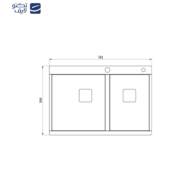 سینک ظرفشویی کن مدل BCN303 روکار سینک ظرفشویی کن مدل BCN303 روکار