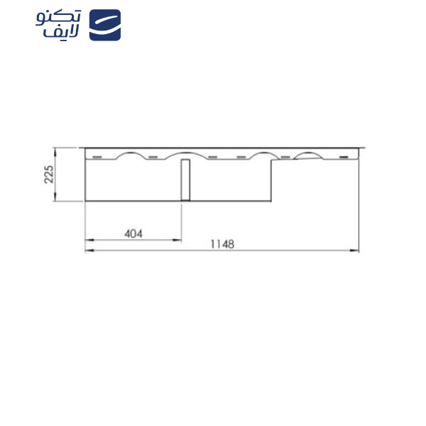 سینک ظرفشویی استیل توکار دو لگنه کن مدل BCN306 سینک ظرفشویی استیل توکار دو لگنه کن مدل BCN306