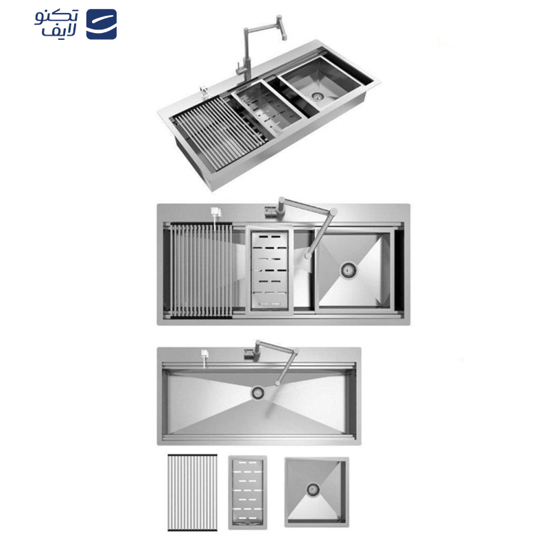 سینک ظرفشویی استیل کن مدل cn104 توکار سینک ظرفشویی استیل کن مدل cn104 توکار