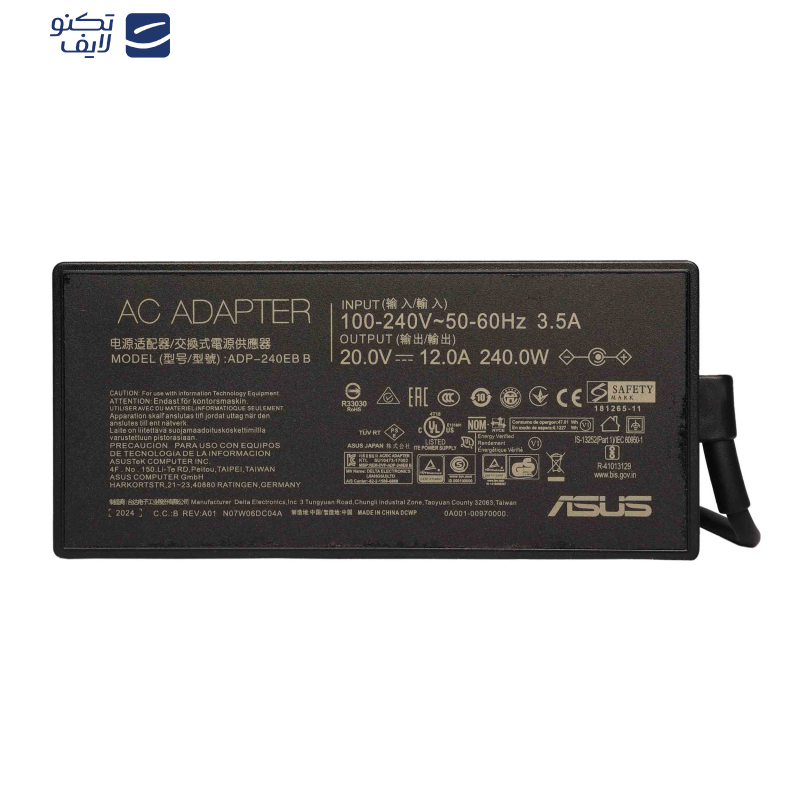 شارژر لپ تاپ  20 ولت 12 آمپر ایسوس مدل ADP-240EB B
