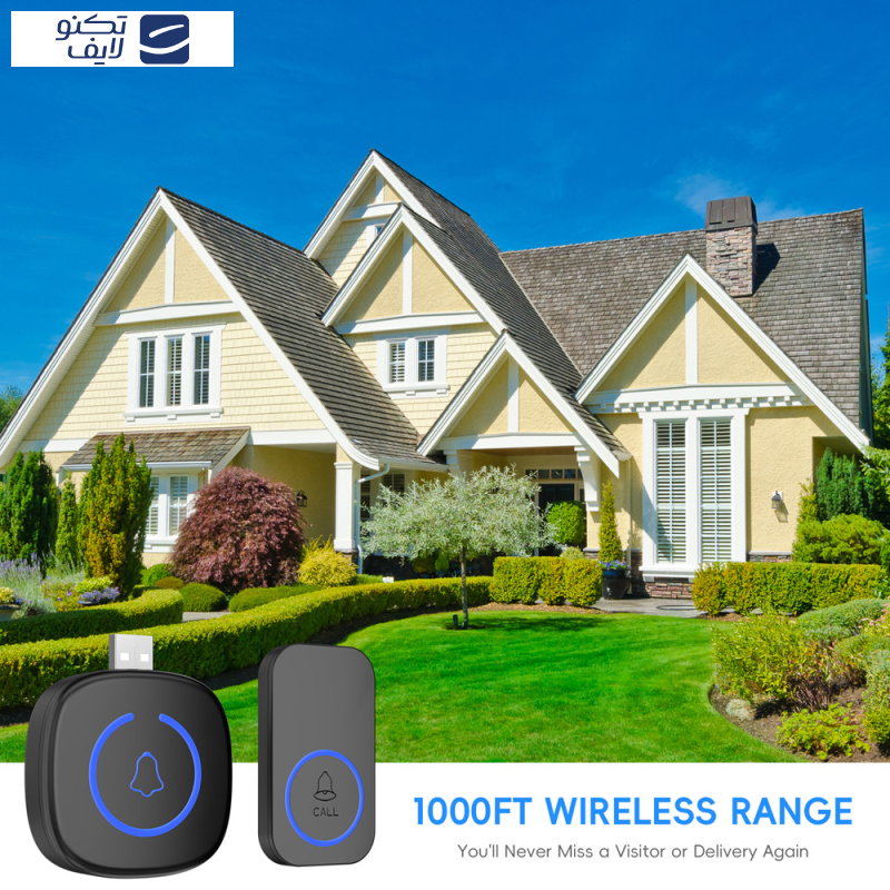 زنگ بی سیم مدل هوشمند درب کد ZA2 به همراه دو شستی زنگ بی سیم مدل هوشمند درب کد ZA2 به همراه دو شستی