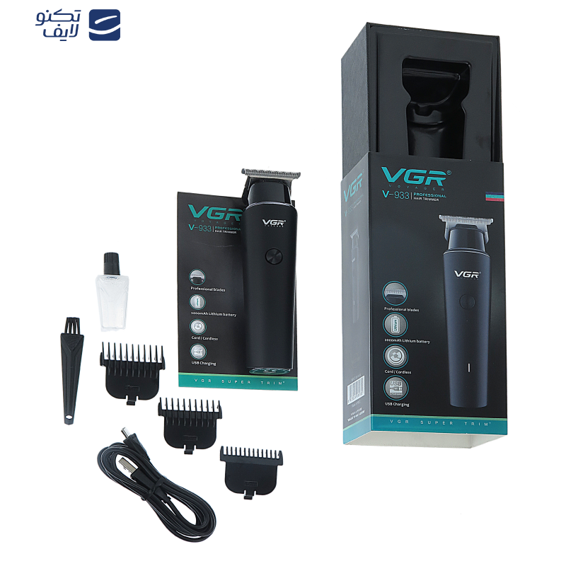 ماشین اصلاح موی سر و صورت وی جی ار مدل professional V00933 ماشین اصلاح موی سر و صورت وی جی ار مدل professional V00933