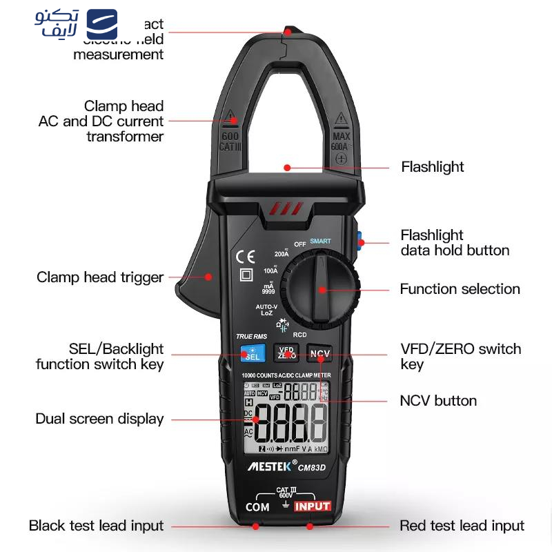 مولتی متر کلمپی دیجیتال مستک مدل CM83D مولتی متر کلمپی دیجیتال مستک مدل CM83D