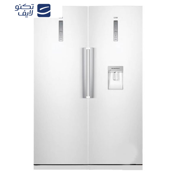 یخچال فریزر دوقلو 40 فوت سام مدل RR65-RZ65/W، دارای اخطار باز ماندن درب، با ارتفاع 180، پهنای 120 و عمق 68.4 سانتیمتر، کیزان مصرف انرژی A، دارای 5 طبقه در یخچال و 5 کشو در فریزر، دارای سیستم نوفراست یخچال فریزر دوقلو 40 فوت سام مدل RR65-RZ65/W، دارای اخطار باز ماندن درب، با ارتفاع 180، پهنای 120 و عمق 68.4 سانتیمتر، کیزان مصرف انرژی A، دارای 5 طبقه در یخچال و 5 کشو در فریزر، دارای سیستم نوفراست