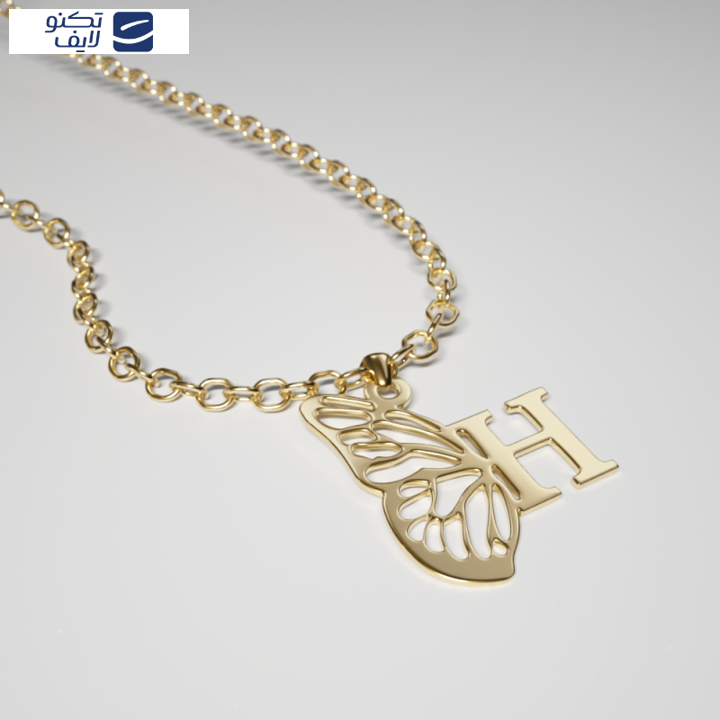 آویز گردنبند طلا 18 عیار زنانه مدوپد مدل H کد kc18888 آویز گردنبند طلا 18 عیار زنانه مدوپد مدل H کد kc18888