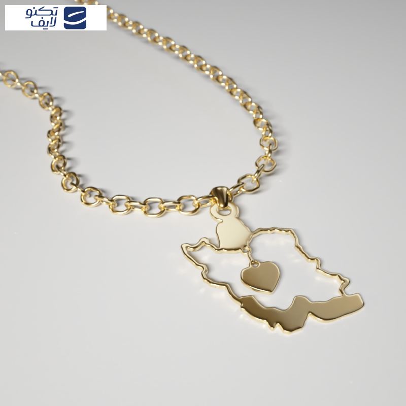آویز گردنبند طلا 18 عیار زنانه مدوپد مدل نقشه ایران و کد kc18706 آویز گردنبند طلا 18 عیار زنانه مدوپد مدل نقشه ایران و کد kc18706