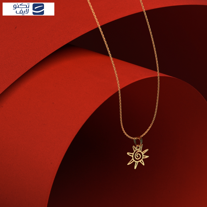 گردنبند طلا 18 عیار زنانه مدوپد مدل خورشید کد A2-1038 گردنبند طلا 18 عیار زنانه مدوپد مدل خورشید کد A2-1038