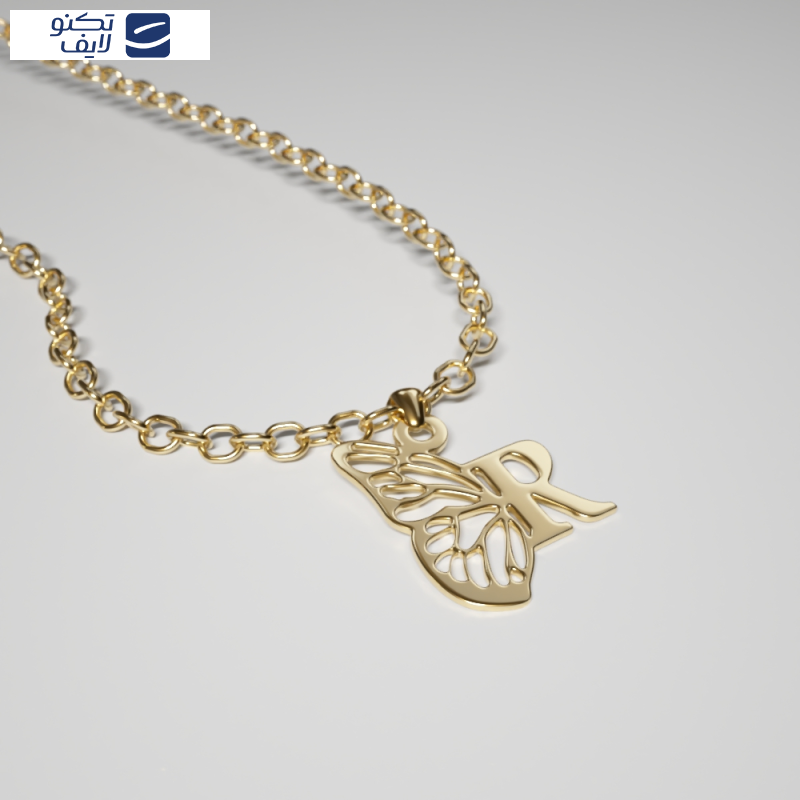 آویز گردنبند طلا 18 عیار زنانه مدوپد مدل R کد kc18864 آویز گردنبند طلا 18 عیار زنانه مدوپد مدل R کد kc18864