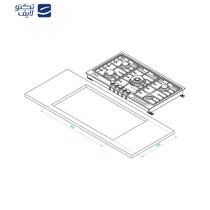 اجاق گاز صفحه ای کن مدل RIGEL اجاق گاز صفحه ای کن مدل RIGEL