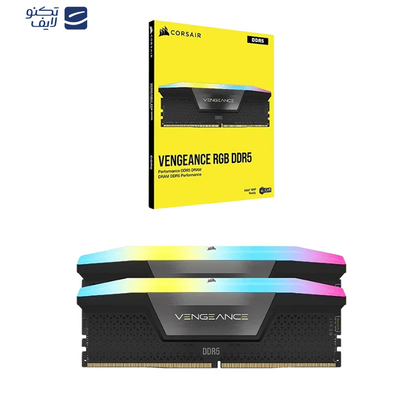 رم دسکتاپ DDR5 دو کاناله 6600 مگاهرتز CL36 کورسیر مدل VENGEANCE RGB ظرفیت 32 گیگابایت رم دسکتاپ DDR5 دو کاناله 6600 مگاهرتز CL36 کورسیر مدل VENGEANCE RGB ظرفیت 32 گیگابایت