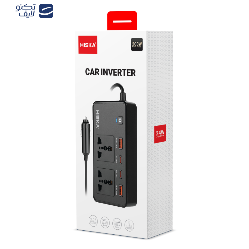 شارژرفندکی 200 وات هیسکا مدل CH-5519 شارژرفندکی 200 وات هیسکا مدل CH-5519