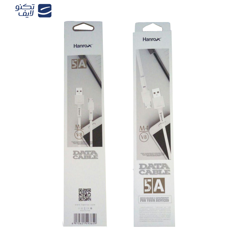 کابل تبدیل USB به microUSB هانروکس مدل M4 طول 1 متر کابل تبدیل USB به microUSB هانروکس مدل M4 طول 1 متر
