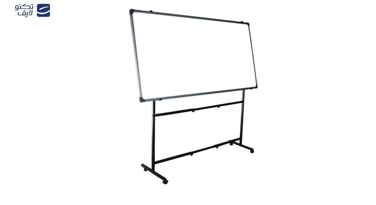 تخته وایت برد آسابرد مدل آلفا سایز 120 × 90 سانتی‌ متر به همراه پایه نگهدارنده
