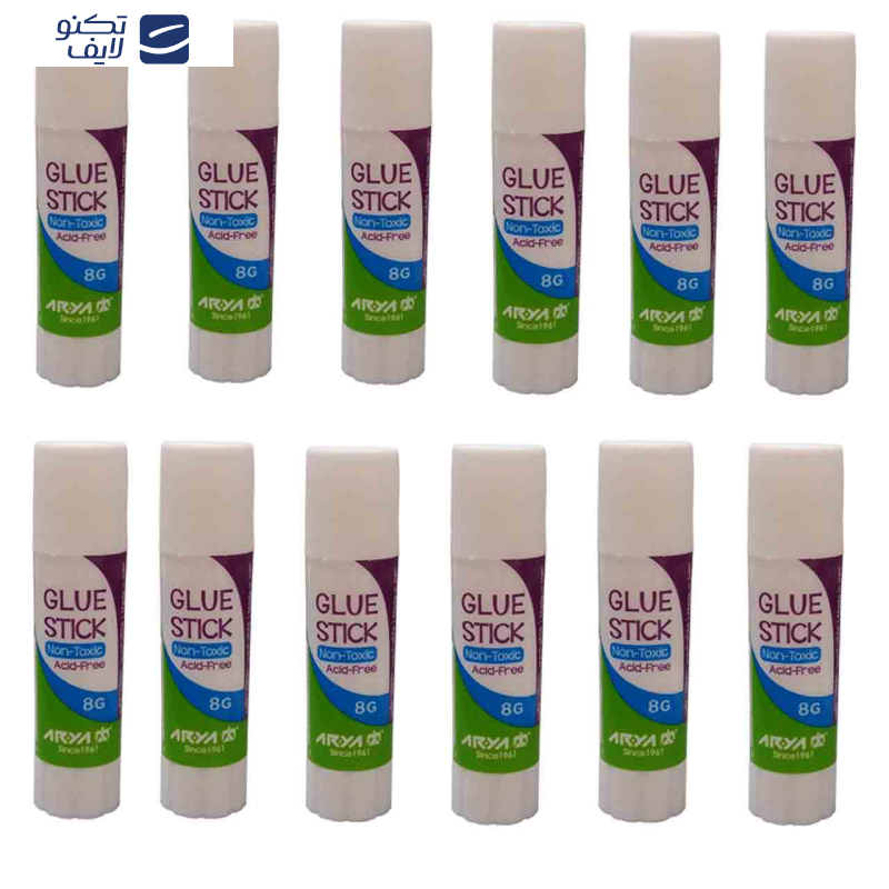 چسب ماتیکی آریا کد A8 بسته 12 عددی چسب ماتیکی آریا کد A8 بسته 12 عددی